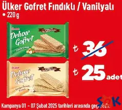 ÜLKER GOFRET FINDIKLI/VANİLYALI